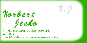 norbert jesko business card